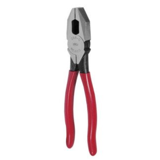 Pinza para electricista con mango rubber grip de 8-17/32" corte lateral Urrea 268G