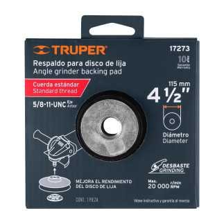 Respaldo disco de lija 4-1/2', rosca standard TRUPER TRUP-17273