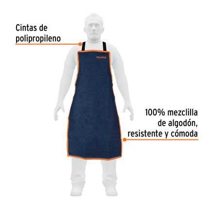 Protección Para Soldar, Peto De Mezclilla, Truper TRUP-100825