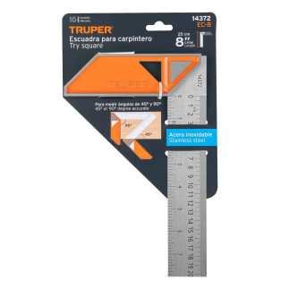Escuadra 8' para carpintero con mango 100% de aluminio TRUP-14372
