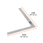 Escuadra 16'x24' de acero para cantero, Truper TRUP-14384