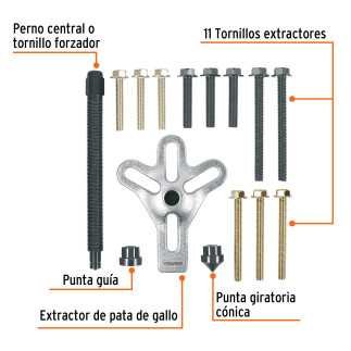 Extractor Pata De Gallo, 15 Piezas, Truper