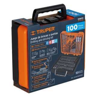 Juego De 100 Brocas Y Puntas En Estuche Plástico, Truper TRUP-100872