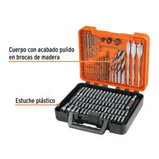 Juego De 100 Brocas Y Puntas En Estuche Plástico, Truper TRUP-100872