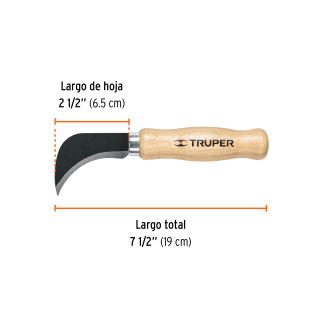 Cuchillo Curvo Para Linóleo, 8'