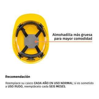 Casco De Seguridad, Ajuste De Matraca, Amarillo, Truper