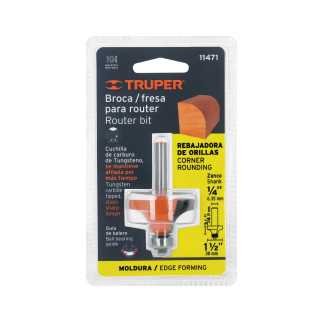 Broca para router, redondeado, 1-1/2' con balero TRUPER TRUP-11471