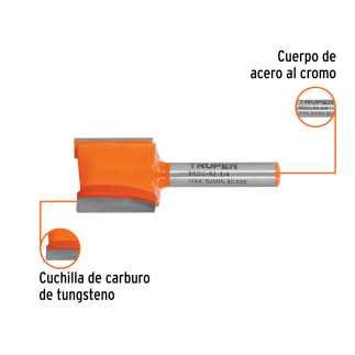 Broca para router, recta 2 filos, 3/4' TRUPER TRUP-11459