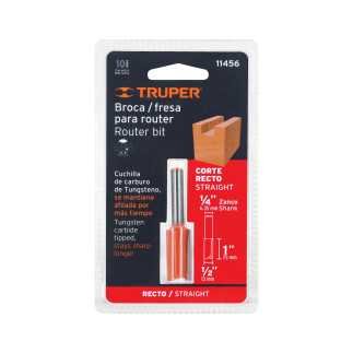 Broca para router, recta 2 filos, 1/2' TRUPER TRUP-11456