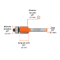 Broca para router, corte recto, 1/2' con balero TRUPER TRUP-11444 Broca para router, corte recto, 1/2' con balero TRUPER TRUP-11444