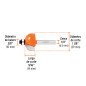 Broca para router, bocel cuarto, 1-1/8' con balero TRUPER TRUP-11485