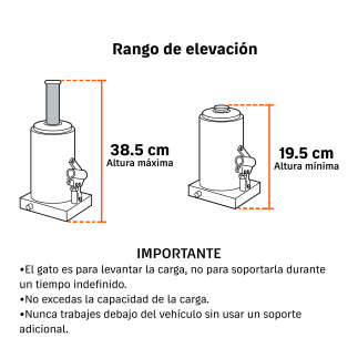 Gato de Botella Hidraulico 4 Toneladas 14812