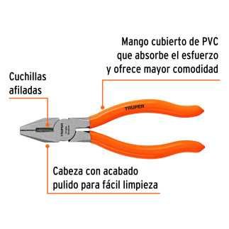 Pinza Para Electricista 6' Mango De Pvc, Truper