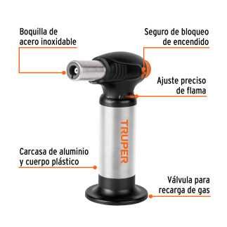 Mini Soplete Recargable De Gas Butano, Truper