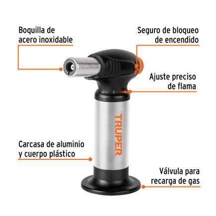 Mini Soplete Recargable De Gas Butano, Truper