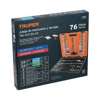Machuelos y tarrajas, 76 piezas Juego TRUPER TRUP-12443