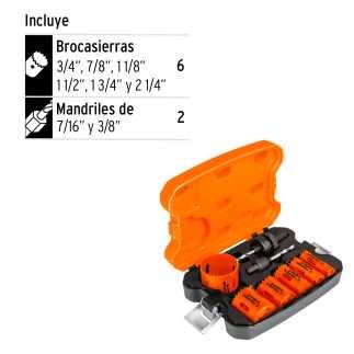 Brocasierras bimetálicas, 8 piezas TRUPER 15405