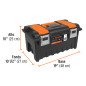 Caja plástica 19", broche metálico TRUPER 11811 Caja plástica 19", broche metálico TRUPER 11811