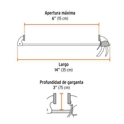 Prensa de hierro nodular para carpintería, 3' Truper 100142