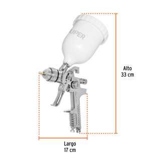 Pistola Para pintar gravedad HVLP Truper 12129
