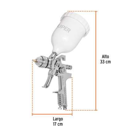 Pistola Para pintar gravedad HVLP Truper 12129