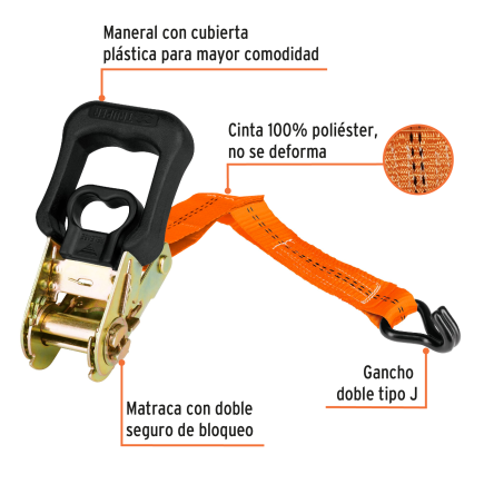Sujetadores con matraca 2 piezas Truper 19285