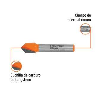 Broca para router, corte en 'V', 3/8' TRUPER TRUP-11465