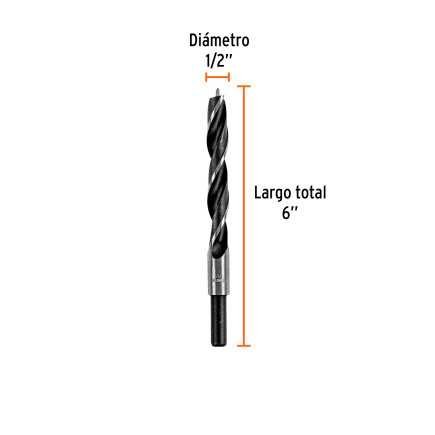 Broca para madera 1/2', Truper