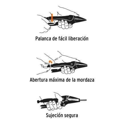 Pinza De Presión 6', Punta Larga, Truper