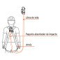 Línea De Vida 1.8M Cinta Políéster Absorbedor Impacto Ansi Línea De Vida 1.8M Cinta Políéster Absorbedor Impacto Ansi