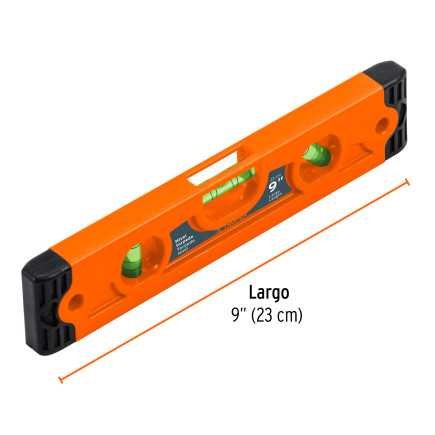 Nivel torpedo de 9" magnético cuerpo de ABS, Truper 11223