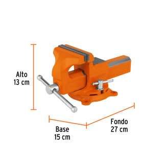 Tornillo de banco 4" tipo europeo de hierro nodular, Truper 100199