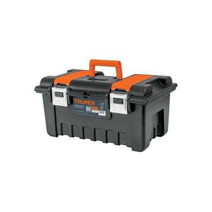 Caja plástica 22" c/compartimentos, broche metálico TRUPER TRUP-11812