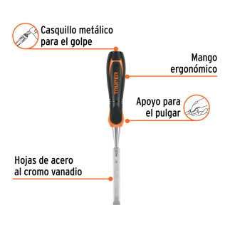 Formón 12' Mango Comfort Grip, Truper TRUP-14621