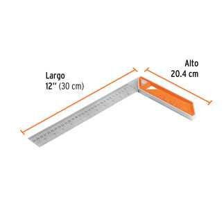 Escuadra 12' para carpintero con mango 100% de aluminio TRUP-14376