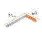Escuadra 12' para carpintero con mango 100% de aluminio TRUP-14376