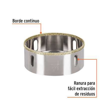 Brocasierra diamante 4' borde continuo, Truper TRUP-17139