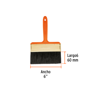 Brocha mango de plástico, 6" Truper 14488
