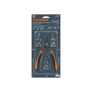 Pinza Para Anillos De Retención 6" 4 Cabezas Intercambiables Tr