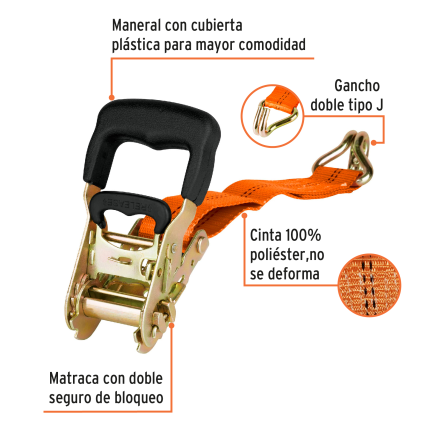 Sujetador Con Matraca, Carga Máxima 2250 Kg Trup-19283