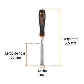 Formón, mango comfort grip, 3/4' TRUPER TRUP-14627