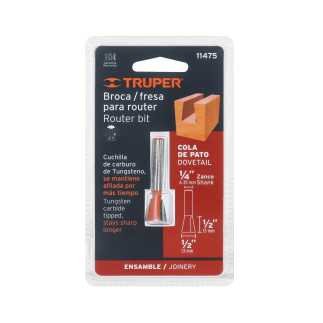 Broca para router, cola de pato, 1/2' TRUPER TRUP-11475
