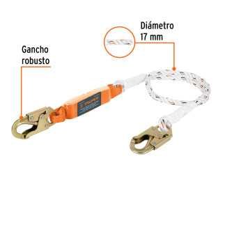 Línea De Vida 1.8M Cuerda Políéster, Absorbedor Impacto,Ansi TRUP-10763