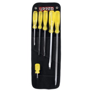 Juego de destornilladores con mango ambar combinados 6 piezas Urrea 9800A