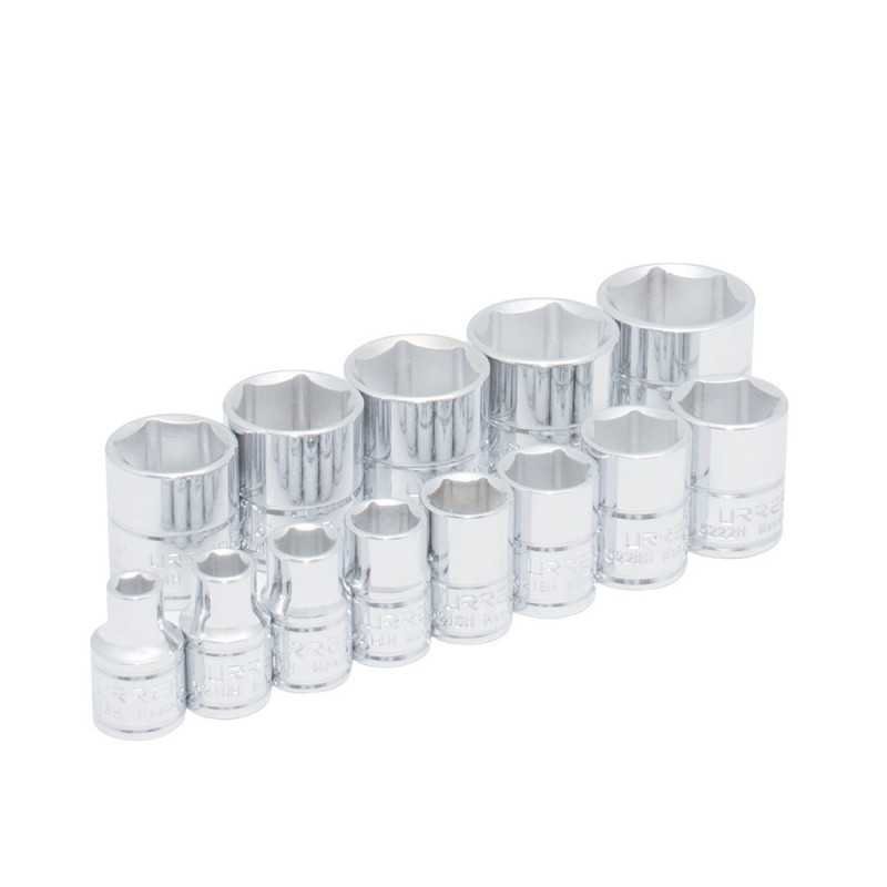 Juego de dados cuadro de 3/8" 6 puntas en pulgadas 13 piezas Urrea 52126