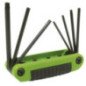 Juego de llaves hexagonales tipo navaja torx Tamper Proof T10 a T40 estuche bimat 7 pz Urrea 4977TXT