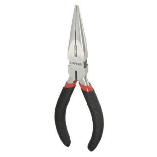Pinza para electricista con mango rubber grip de 6-3/4" punta larga corte lateral Urrea 226GI