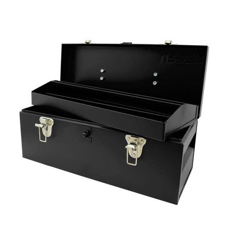 D4C20 Caja portaherramientas metálica color negro 17" x 7" x 7" Urrea