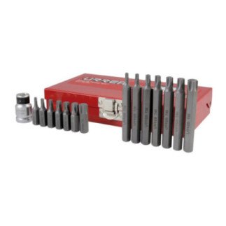 Juego de puntas Torx hexágono de 3/8" con adaptador 15 piezas Urrea J2315