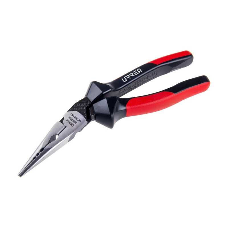 Pinza para electricista con mango bimaterial ergonómica con ángulo de cabeza de 25° 8-5/8" Urrea 2292GE